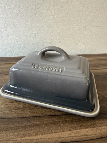 Creuset gray butter dish - butter,