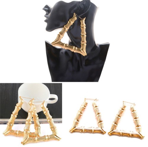 Large womens bamboo earrings - womens,