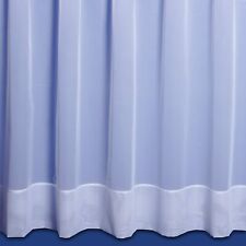 Manhatten Jayne Plain White Net Curtain 7" Envelope Hem Sold by the Metre Wide