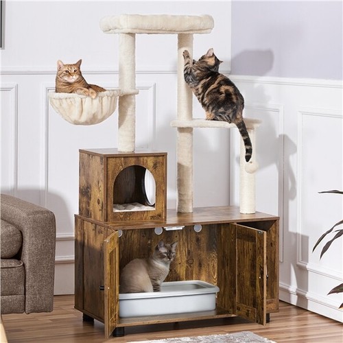 Cat tree litter box - tree, w/