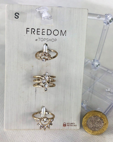 Ring gold small jewellery - ring, x3