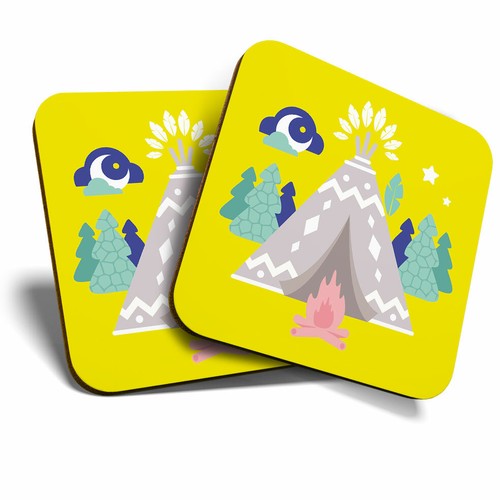 Coasters teepee camping - x,