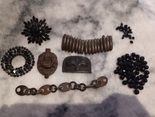 Antique Mourning Jewellery Vulcanite French Jet Victorian Bundle Joblot