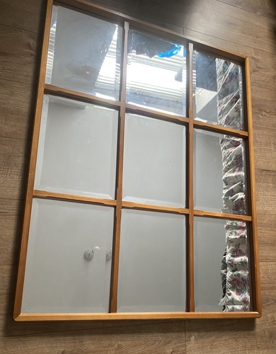 Pane window mirror wall - 9-pane,