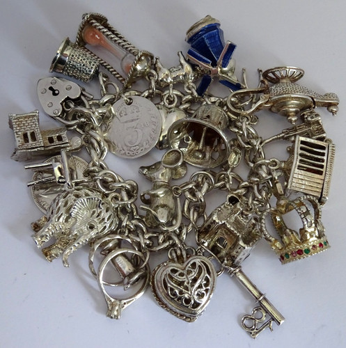 Vintage heavy solid silver