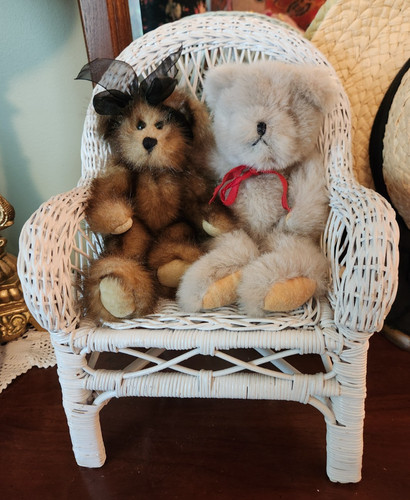 Vtg doll furniture white - doll,