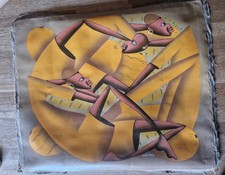 Original Haitian folk Art oil