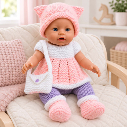 Knitting pattern baby doll - pattern,