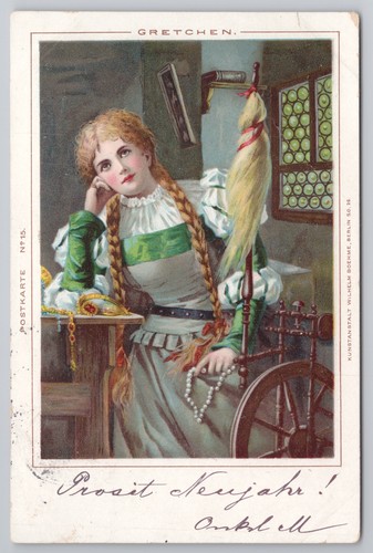 Postcard antique art - art, printed