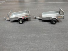 2 x Britains - Logic CT700 Quad-Bike farm trailers - Joblot - Spares or Repair