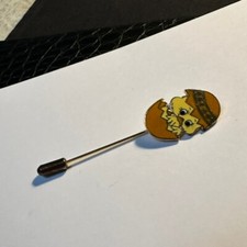 Chick In An Egg Enamel Lapel Stick Pin Signed Centennia 1979