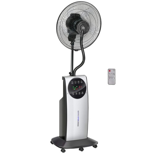 Pedestal fan with water mist - with,