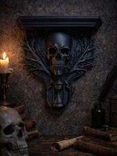 Gothic Skull Wall Shelf Dark