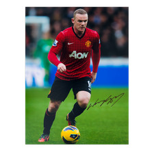 Wayne Rooney Signed Manchester United Photo 2012-13 Autograph COA