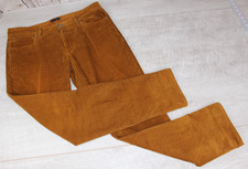 Kiabi Mens Slim Fit Corduroy Trousers Cords Tan Brown W 36 L 30