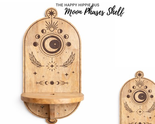 Moon phases wall shelf - moon,