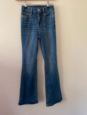 Y2K 00’s Dark Wash Flare Jeans – 24” Waist (UK 6-8)
