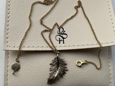 Dower and Hall Gold Vermeil Feather Pendant