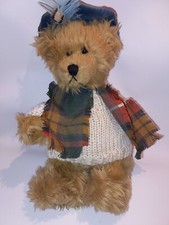 Scots Bear 10" Tartan Scarf, Jumper, Tam O'Shanter Hat Plush Cuddly Toy Scottish