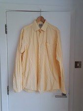 Vintage Stephens Brothers Shirt Ireland XL 42cm 16.5 Collar Yellow French Cuff