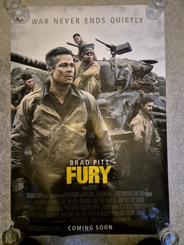 Fury cinema one sheet poster - cinema,