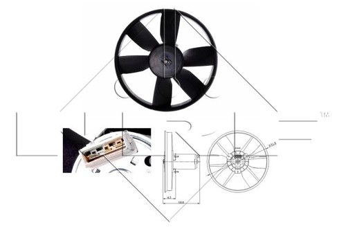 Genuine nrf radiator fan for - radiator,
