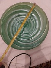 Vintage green glass dessert - green,