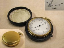 Late Victorian pocket barometer & altimeter retailed by Army & Navy Co-operative