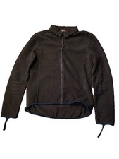 Prada Milano Women's Dark Brown Fleece Full Zip Up Jacket Tracksuit Top Medium M