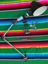 Vtg Retro EDL Silver Star Industrial Desk Lamp workshop Lathe mid century 