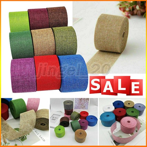 10m burlap hessian ribbon - 10m,