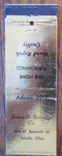 TOLEDO, OHIO MATCHBOOK COVER