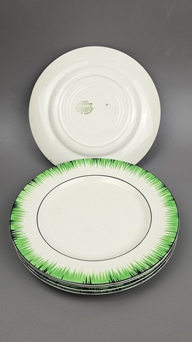 Green dessert plates - green,