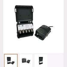 4 WAY MAST HEAD TV AERIAL AMPLIFIER  LTE INC POWER SUPPLY VARIABLE GAIN 10 NEW