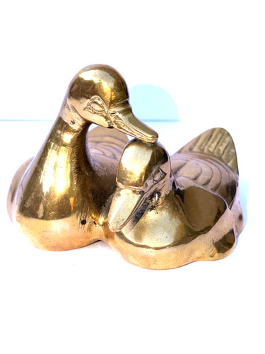 Pair solid brass loving - solid,
