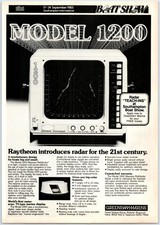 Raytheon Marine Boat Radar Model 1200 Vintage Advert 1983