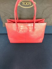 Tod's Red Handbag Crocodile