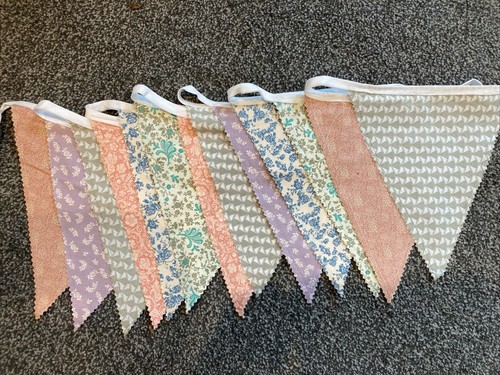 Vintage fabric bunting flags