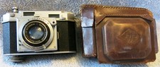 VINTAGE AGFA KARAT & SCHNEIDER-KREUZNACH ZENAR 2.8/50 & COMPUR-RAPID + CASE