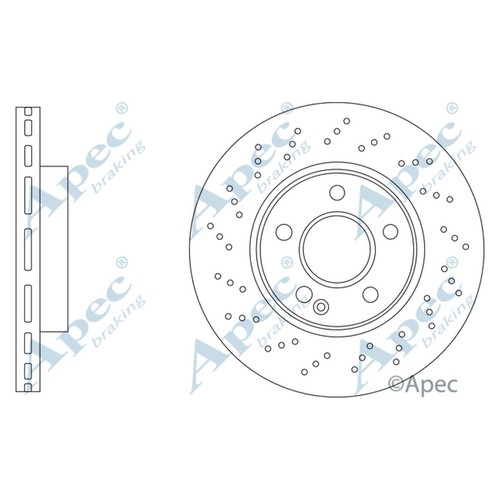 Brake discs vented grooved - 2x,