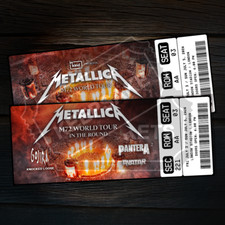Metallica Mock Ticket M72 World Tour 2026 | Personalised Gift Reveal Keepsake
