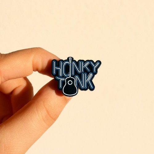 Blue neon sign honky tonk - neon,
