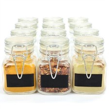 Spice Jars Glass x12 Mini Clip