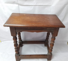 Small Oak Barley Twist Side Table ~ 19" X 10" ~ Great used condition