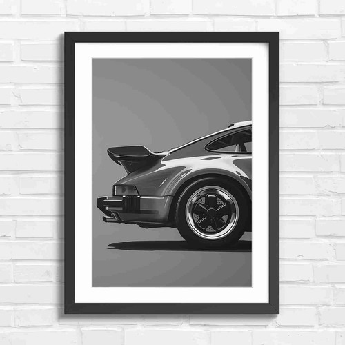 Retro orange sports car detail - retro,