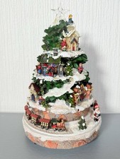 Musical Christmas Tree Decoration Circling Train and Lights - Fully Working 11”