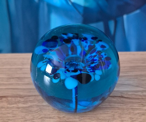 Alum bay glass paperweight - glass,