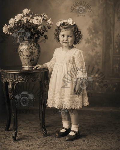 1920s child studio portrait - child,