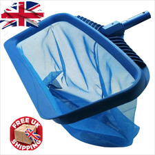 Swimming Pool Leaf Skimmer Net - Mesh Deep Bag & Rake Cleaner for SPA & Pond