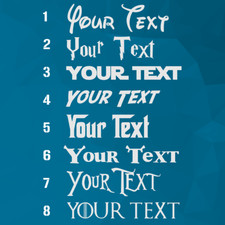 3x Custom Text Movie TV Name